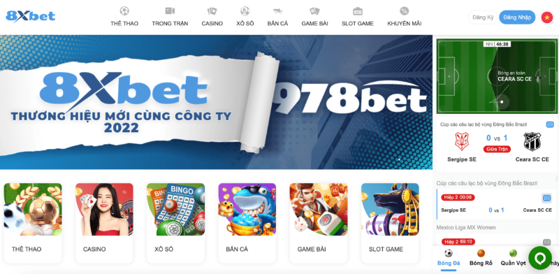 Đăng ký tài khoản nhà cái 8xbet 